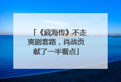 《藏海传》不走爽剧套路，肖战贡献了一半看点