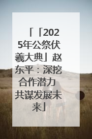 「2025年公祭伏羲大典」赵东平：深挖合作潜力 共谋发展未来