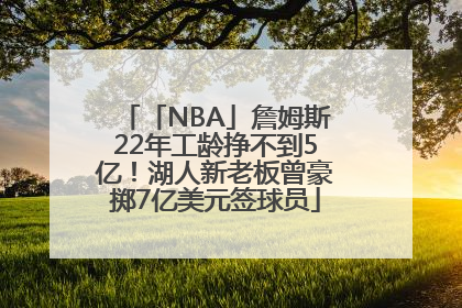 「NBA」詹姆斯22年工龄挣不到5亿！湖人新老板曾豪掷7亿美元签球员