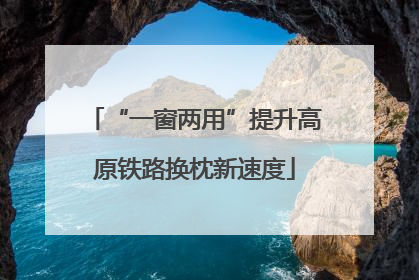 “一窗两用”提升高原铁路换枕新速度
