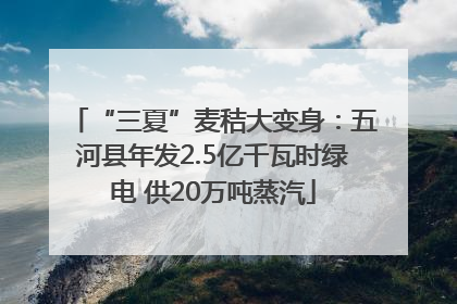 “三夏”麦秸大变身：五河县年发2.5亿千瓦时绿电 供20万吨蒸汽