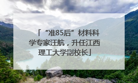 “准85后”材料科学专家汪航，升任江西理工大学副校长