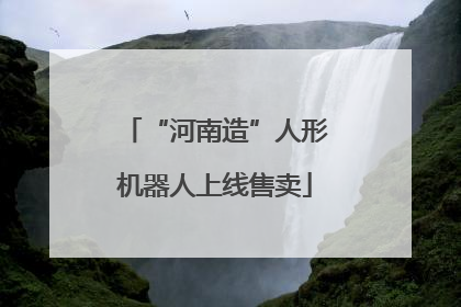 “河南造”人形机器人上线售卖