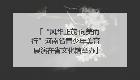 “风华正茂·向美而行”河南省青少年美育展演在省文化馆举办