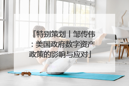 特别策划丨邹传伟：美国政府数字资产政策的影响与应对
