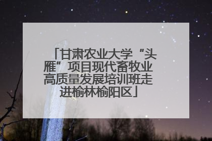 甘肃农业大学“头雁”项目现代畜牧业高质量发展培训班走进榆林榆阳区