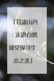 甘肃山丹：走进自然课堂探寻生态之美