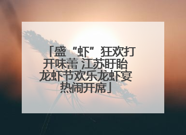 盛“虾”狂欢打开味蕾 江苏盱眙龙虾节欢乐龙虾宴热闹开席