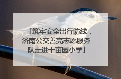 筑牢安全出行防线，济南公交善亮志愿服务队走进十亩园小学