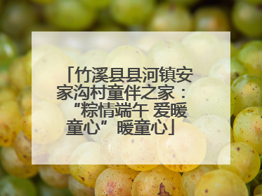 竹溪县县河镇安家沟村童伴之家：“粽情端午 爱暖童心”暖童心