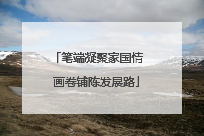 笔端凝聚家国情  画卷铺陈发展路