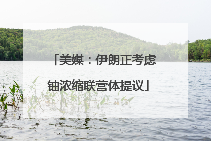 美媒：伊朗正考虑铀浓缩联营体提议