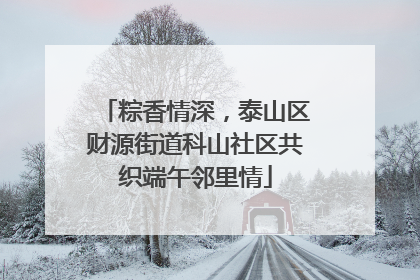 粽香情深，泰山区财源街道科山社区共织端午邻里情