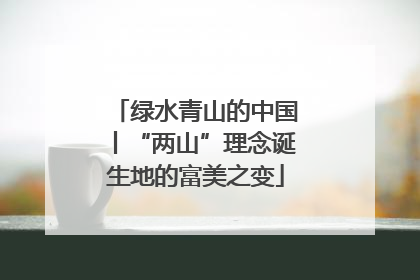 绿水青山的中国丨“两山”理念诞生地的富美之变