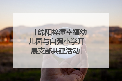 绵阳梓潼幸福幼儿园与自强小学开展支部共建活动