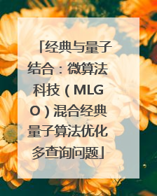 经典与量子结合：微算法科技（MLGO）混合经典量子算法优化多查询问题