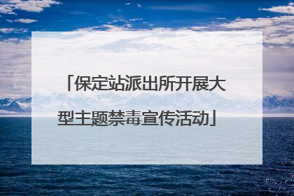 保定站派出所开展大型主题禁毒宣传活动