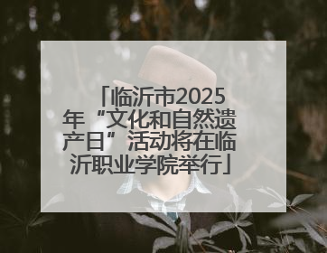 临沂市2025年“文化和自然遗产日”活动将在临沂职业学院举行
