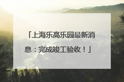 上海乐高乐园最新消息：完成竣工验收！