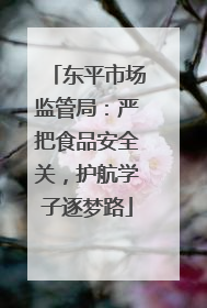 东平市场监管局：严把食品安全关，护航学子逐梦路