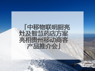 中移物联明厨亮灶及智慧药店方案亮相贵州移动商客产品推介会