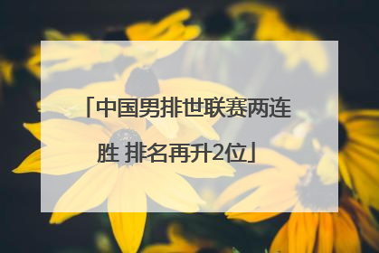中国男排世联赛两连胜 排名再升2位