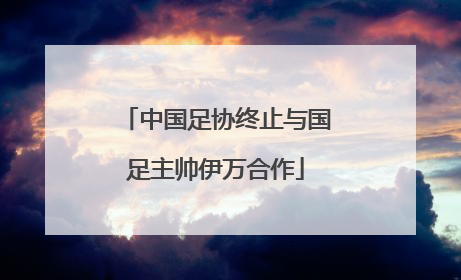 中国足协终止与国足主帅伊万合作