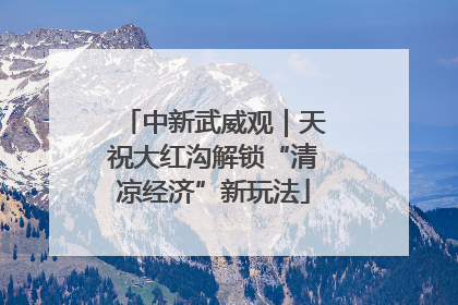 中新武威观｜天祝大红沟解锁“清凉经济”新玩法
