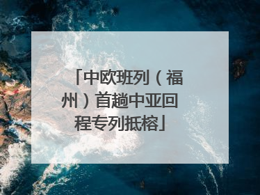 中欧班列（福州）首趟中亚回程专列抵榕