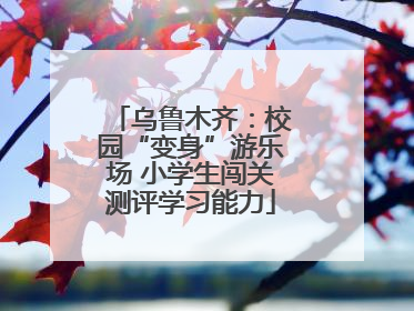 乌鲁木齐：校园“变身”游乐场 小学生闯关测评学习能力