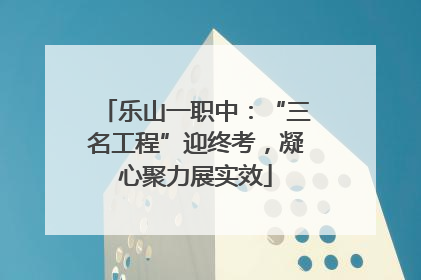 乐山一职中：“三名工程”迎终考，凝心聚力展实效