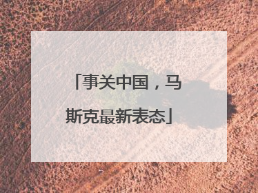 事关中国，马斯克最新表态