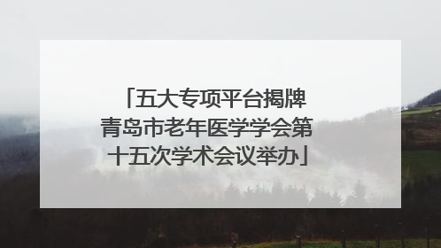 五大专项平台揭牌 青岛市老年医学学会第十五次学术会议举办