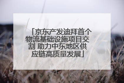 京东产发迪拜首个物流基础设施项目交割 助力中东地区供应链高质量发展