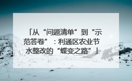 从“问题清单”到“示范答卷”：利通区农业节水整改的“蝶变之路”