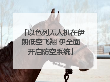 以色列无人机在伊朗低空飞翔 伊全面开启防空系统