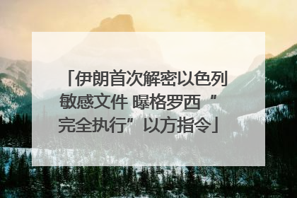 伊朗首次解密以色列敏感文件 曝格罗西“完全执行”以方指令