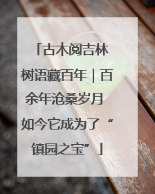 古木阅吉林 树语藏百年｜百余年沧桑岁月 如今它成为了“镇园之宝”