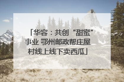 华容：共创“甜蜜”事业 鄂州邮政帮庄屋村线上线下卖西瓜