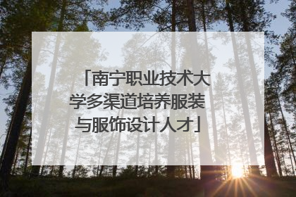 南宁职业技术大学多渠道培养服装与服饰设计人才