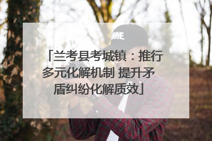 兰考县考城镇：推行多元化解机制 提升矛盾纠纷化解质效