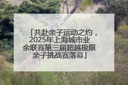 共赴亲子运动之约，2025年上海城市业余联赛第三届超越极限亲子挑战赛落幕