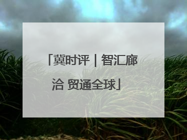 冀时评｜智汇廊洽 贸通全球
