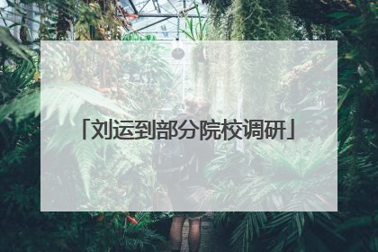 刘运到部分院校调研