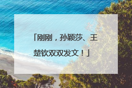 刚刚，孙颖莎、王楚钦双双发文！