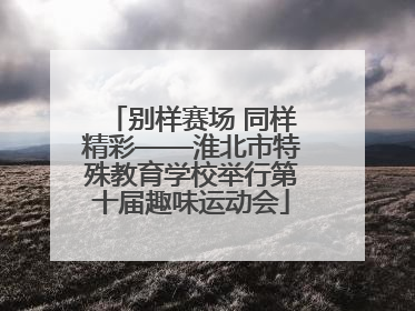 别样赛场 同样精彩——淮北市特殊教育学校举行第十届趣味运动会