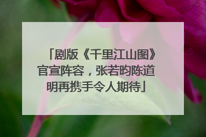 剧版《千里江山图》官宣阵容，张若昀陈道明再携手令人期待