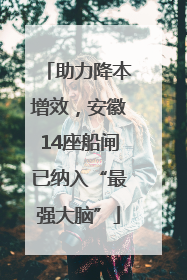 助力降本增效，安徽14座船闸已纳入“最强大脑”