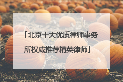 北京十大优质律师事务所权威推荐精英律师