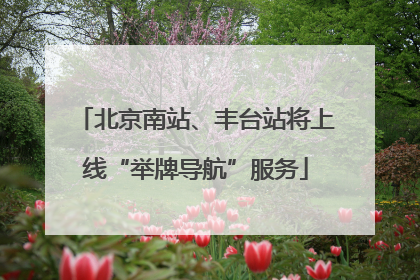 北京南站、丰台站将上线“举牌导航”服务